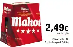 Cash Ifa MAHOU Cerveza 5 estrellas oferta