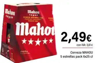 Cash Ifa MAHOU Cerveza 5 estrellas oferta