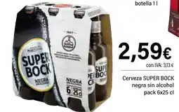 Cash Ifa SUPER BOCK Cerveza negra sin alcohol oferta
