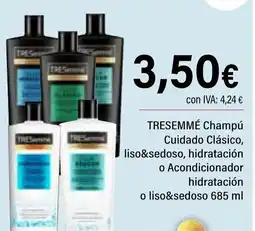 Cash Ifa TRESEMMÉ Champú Cuidado Clásico, liso&sedoso, hidratación o Acondicionador hidratación o liso&sedoso oferta