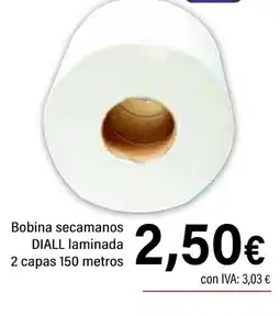 Cash Ifa DIALL Bobina secamanos laminada 2 capas 150 metros oferta