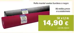 Cash Ifa Rollo mantel soatex burdeos o negro oferta