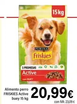 Cash Ifa FRISKIES Alimento perro Active buey oferta