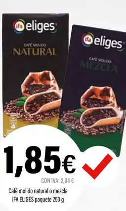 Cash Ifa IFA ELIGES Café molido natural o mezcla paquete oferta