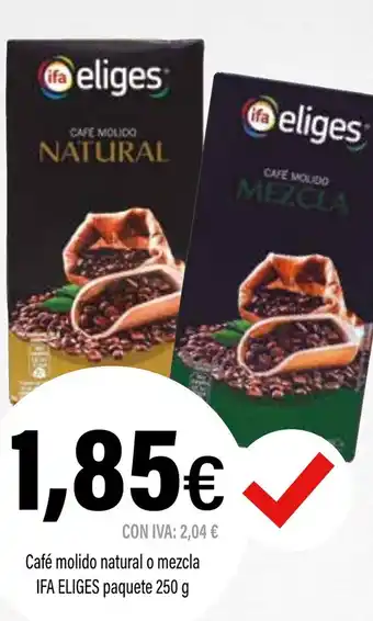 Cash Ifa IFA ELIGES Café molido natural o mezcla paquete oferta