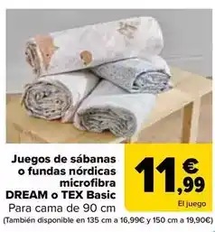 Carrefour Dream o tex basic - juegos de sábanas o fundas nórdicas microfibra oferta