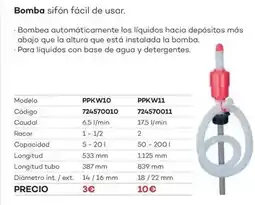 Ferri Bomba sifon facil de usar oferta