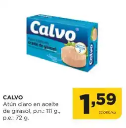 Alimerka CALVO Atún claro en aceite de girasol oferta