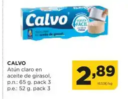 Alimerka CALVO Atún claro en aceite de girasol oferta