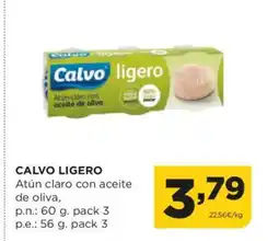Alimerka CALVO LIGERO Atún claro con aceite de oliva oferta