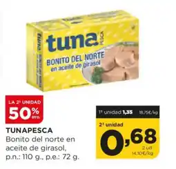 Alimerka TUNAPESCA Bonito del norte en aceite de girasol oferta