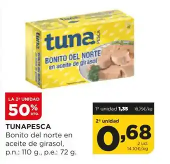 Alimerka TUNAPESCA Bonito del norte en aceite de girasol oferta