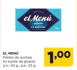Alimerka EL MENÚ Filetes de anchoa en aceite de girasol oferta