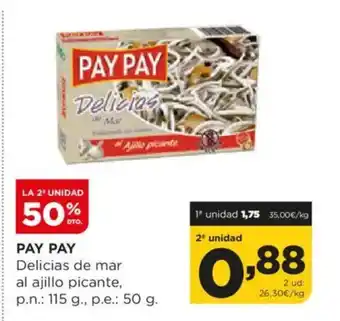Alimerka PAY PAY Delicias de mar al ajillo picante oferta