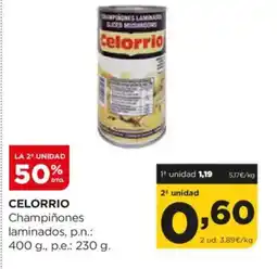 Alimerka CELORRIO Champiñones laminados oferta