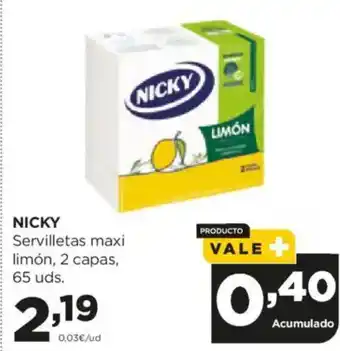 Alimerka NICKY Servilletas maxi limón oferta