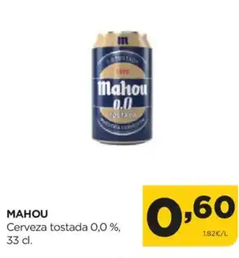 Alimerka MAHOU Cerveza tostada 0,0 % oferta