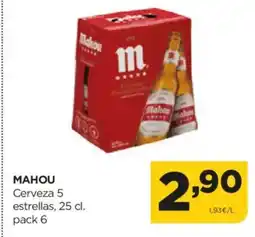 Alimerka MAHOU Cerveza 5 estrellas oferta