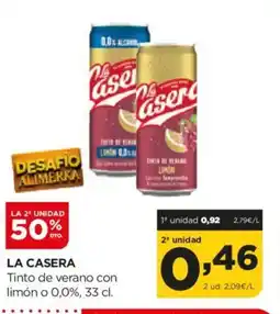 Alimerka LA CASERA Tinto de verano con limón o 0,0% oferta