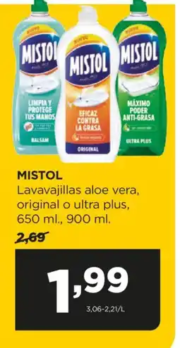Alimerka MISTOL Lavavajillas aloe vera, original o ultra plus oferta