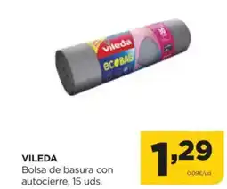 Alimerka VILEDA Bolsa de basura con autocierre oferta