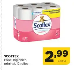 Alimerka SCOTTEX Papel higiénico original, 12 rollos oferta