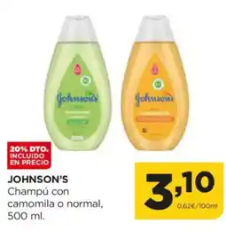 Alimerka JOHNSON'S Champú con camomila o normal oferta