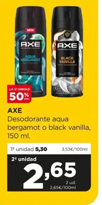 Alimerka AXE Desodorante aqua bergamot o black vanilla oferta