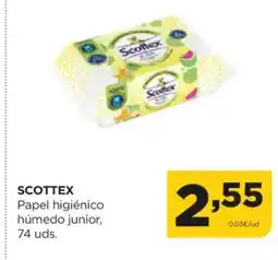 Alimerka SCOTTEX Papel higiénico húmedo junior oferta
