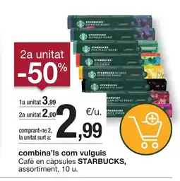 BonpreuEsclat STARBUCKS Cafè en càpsules assortiment oferta