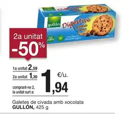 BonpreuEsclat GULLÓN Galetes de civada amb xocolata oferta