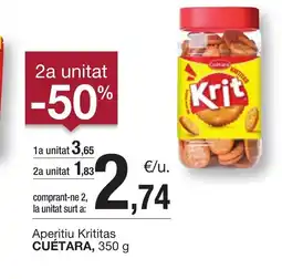 BonpreuEsclat CUÉTARA Aperitiu Krititas oferta