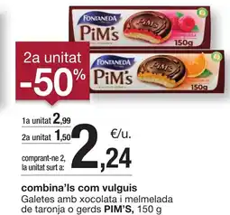 BonpreuEsclat PIM'S Galetes amb xocolata i melmelada de taronja o gerds oferta
