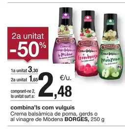 BonpreuEsclat BORGES Crema balsàmica de poma, gerds o al vinagre de Mòdena oferta