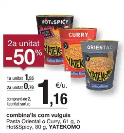 BonpreuEsclat YATEKOMO Pasta Oriental o Curry o Hot&Spicy oferta