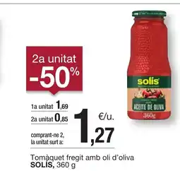 BonpreuEsclat SOLIS Tomàquet fregit amb oli d'oliva oferta