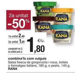 BonpreuEsclat RANA Salsa fresca de gorgonzola i nous, bolets oferta