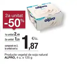 BonpreuEsclat ALPRO Producte vegetal de soja natural oferta