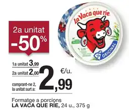 BonpreuEsclat LA VACA QUE RIE Formatge a porcions oferta