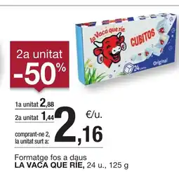BonpreuEsclat LA VACA QUE RIE Formatge fos a daus oferta