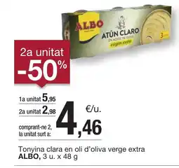 BonpreuEsclat ALBO Tonyina clara en oli d'oliva verge extra oferta