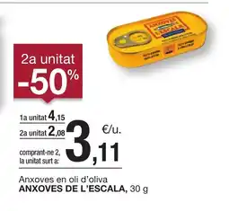 BonpreuEsclat ANXOVES DE L'ESCALA Anxoves en oli d'oliva oferta