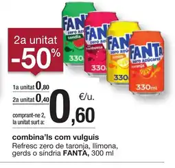 BonpreuEsclat FANTA Refresc zero de taronja llimona gerds o sindria oferta