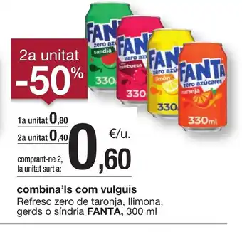 BonpreuEsclat FANTA Refresc zero de taronja llimona gerds o sindria oferta