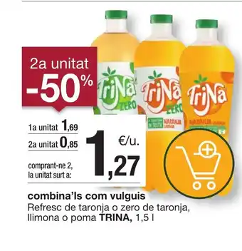 BonpreuEsclat TRINA Refresc de taronja o zero de taronja, llimona o poma oferta