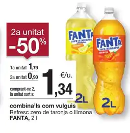 BonpreuEsclat FANTA Refresc zero de taronja o llimona oferta