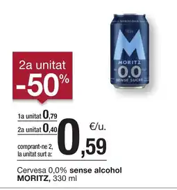 BonpreuEsclat MORITZ Cervesa 0,0% sense alcohol oferta
