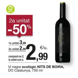 BonpreuEsclat NITS DE BOIRA Vi negre ecològic DO Catalunya oferta