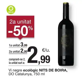 BonpreuEsclat NITS DE BOIRA Vi negre ecològic DO Catalunya oferta