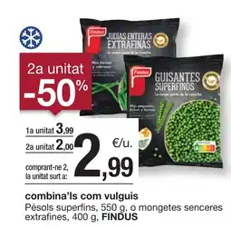 BonpreuEsclat FINDUS Pèsols superfins o mongetes senceres extrafines oferta